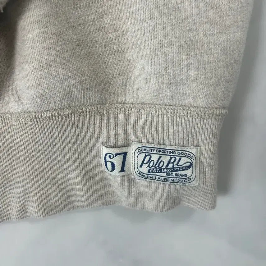 [BUNJANG] Polo Ralph Lauren Logo Sweatshirt Oatmeal XL / 폴로 POLO 로고 맨투맨 티셔츠 오트밀XL