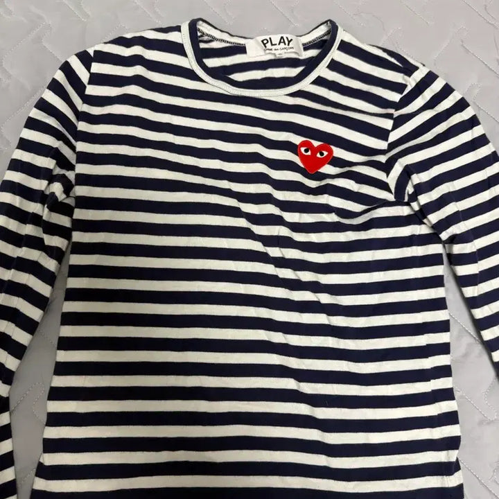 [SOLD OUT] 꼼데가르송 스트라이프 남색 롱슬리브 s