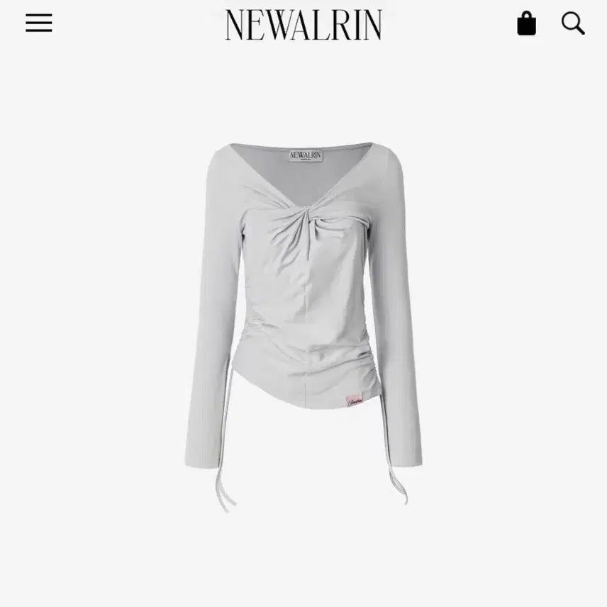 [BUNJANG] New Lurin Luna Twisted Shirring Top White / 뉴얼린 Luna Twisted Shirring Top White