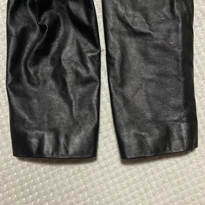 [BUNJANG] XL Western Lambskin Leather 4-Button Car Coat / [XL] 웨스턴 무드 램스킨 양가죽 4버튼 레더 카 코트