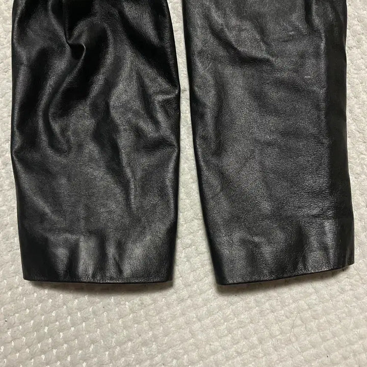 [BUNJANG] XL Western Lambskin Leather 4-Button Car Coat / [XL] 웨스턴 무드 램스킨 양가죽 4버튼 레더 카 코트
