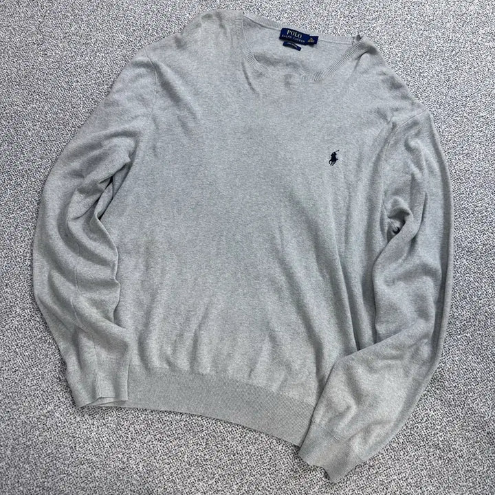 [BUNJANG] Polo Ralph Lauren New Grey Pony Knit Sweater / 신형 랄프로렌(Polo Ralph Lauren) 그레이 포니 니트