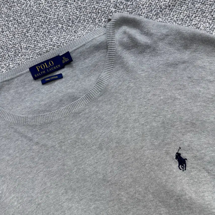 [BUNJANG] Polo Ralph Lauren New Grey Pony Knit Sweater / 신형 랄프로렌(Polo Ralph Lauren) 그레이 포니 니트