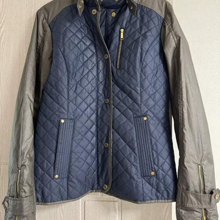 [BUNJANG] Michael Kors Quilted Jacket - Navy / 정품 마이클코어스 퀄팅 자켓 네이비 금장