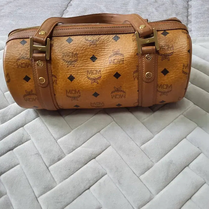 [BUNJANG] MCM Boston Bag Brown Tote Bag / MCM 가방 보스턴백 브라운 토트백