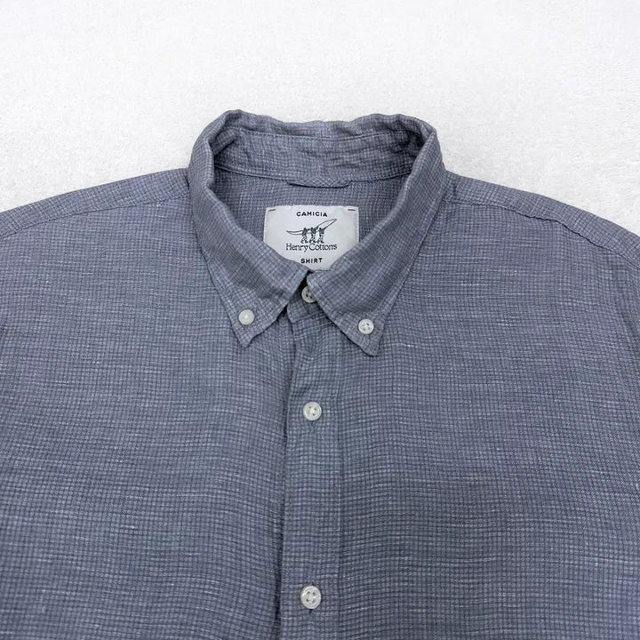 [BUNJANG] Henry Cotton Linen Half Shirt / [100] 헨리코튼 린넨 하프 셔츠