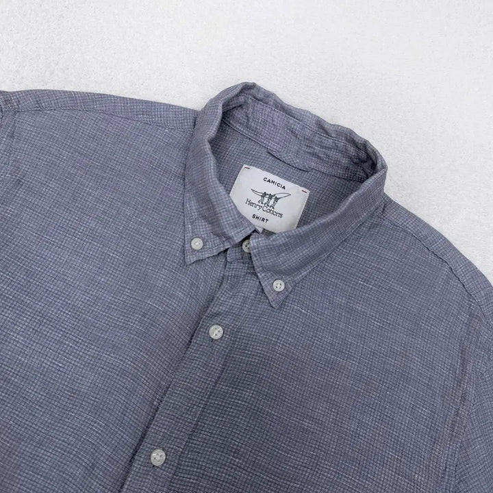 [BUNJANG] Henry Cotton Linen Half Shirt / [100] 헨리코튼 린넨 하프 셔츠
