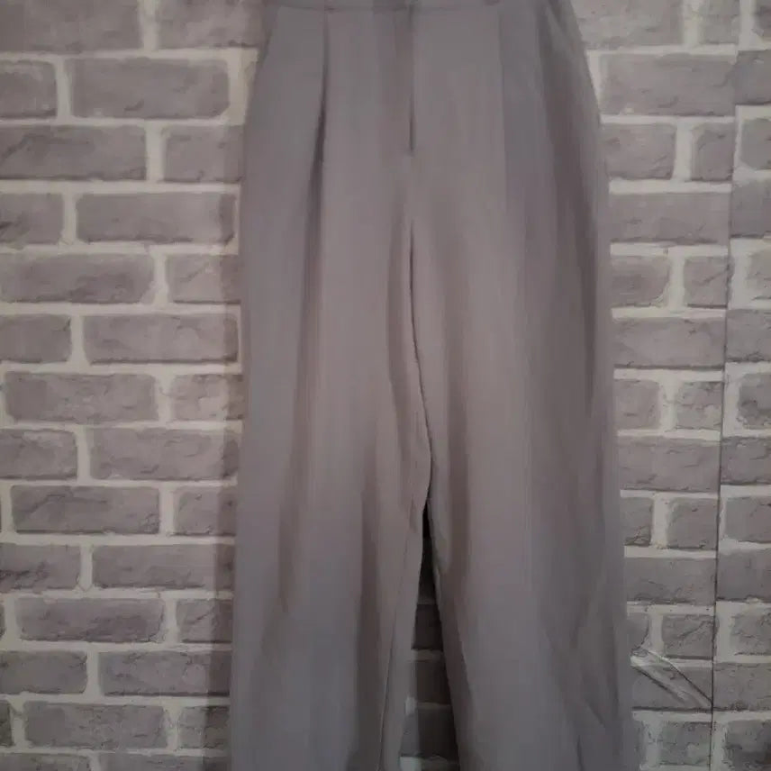 [BUNJANG] Flymodel Gray Wide Slacks Pants / 플라이모델 그레이 와이드 슬랙스 팬츠S/알뜰한여우