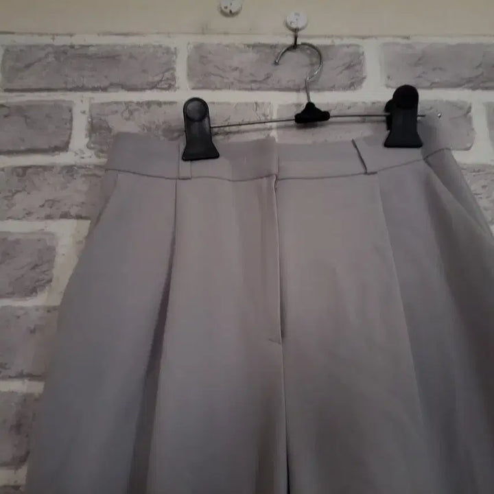 [BUNJANG] Flymodel Gray Wide Slacks Pants / 플라이모델 그레이 와이드 슬랙스 팬츠S/알뜰한여우
