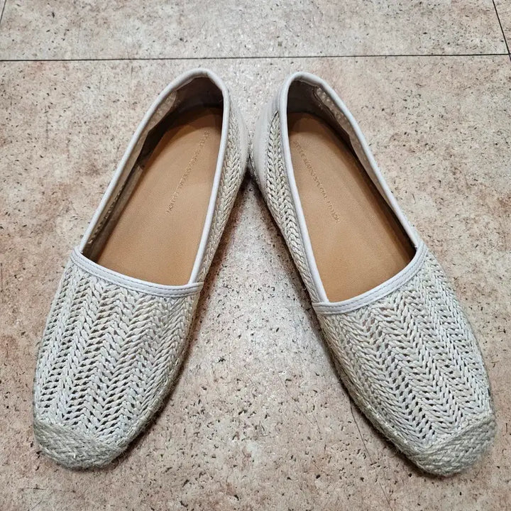 [BUNJANG] STYLE MARIO Special Edition Espadrille Slip-On Loafers / 화이트 메쉬 펀칭 에스파드류 슬립온