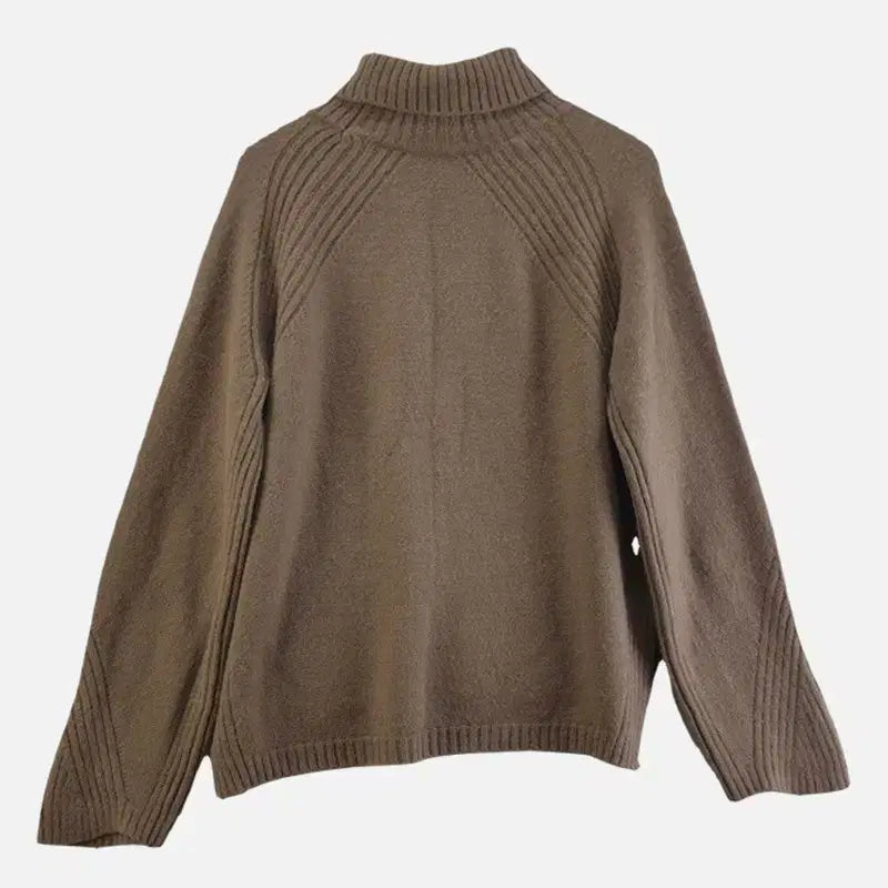 [BUNJANG] FREE Brown Turtleneck Knit Sweater / 여FREE 목폴라 니트 브라운 M6380