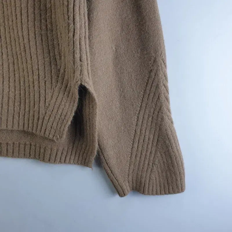 [BUNJANG] FREE Brown Turtleneck Knit Sweater / 여FREE 목폴라 니트 브라운 M6380