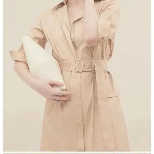 [BUNJANG] Max Studio Belted Trench Coat Dress (S) / Max studio 벨티드 집업 트렌치 코트 원피스 (S)