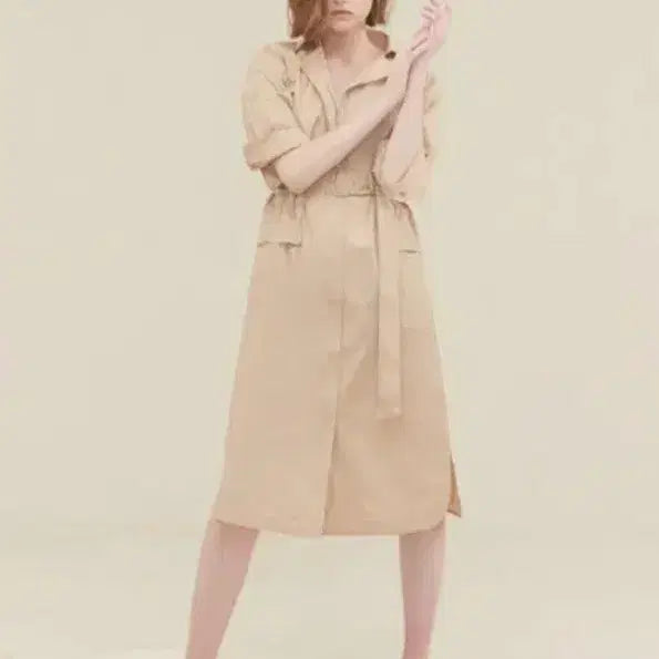 [BUNJANG] Max Studio Belted Trench Coat Dress (S) / Max studio 벨티드 집업 트렌치 코트 원피스 (S)