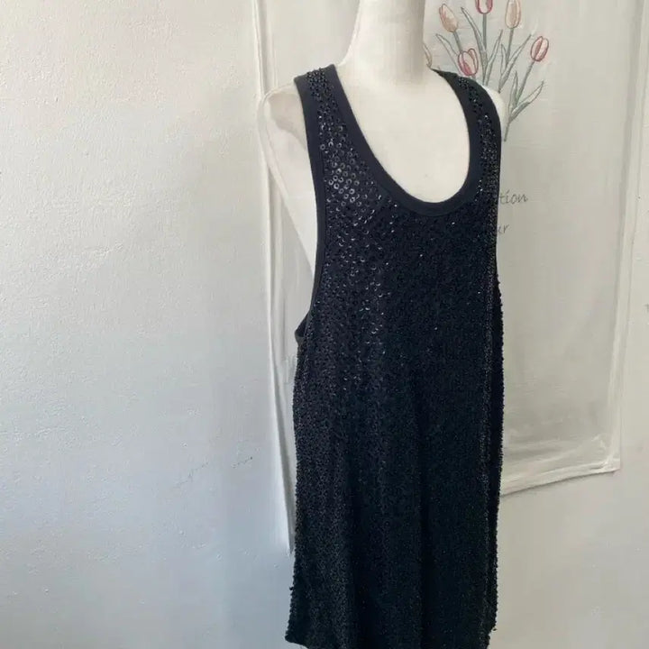 [BUNJANG] Religion Black Sequin Sleeveless Dress XS / 스포츠댄스복-릴리전 블랙 스팽글 민소매 원피스 XS 094