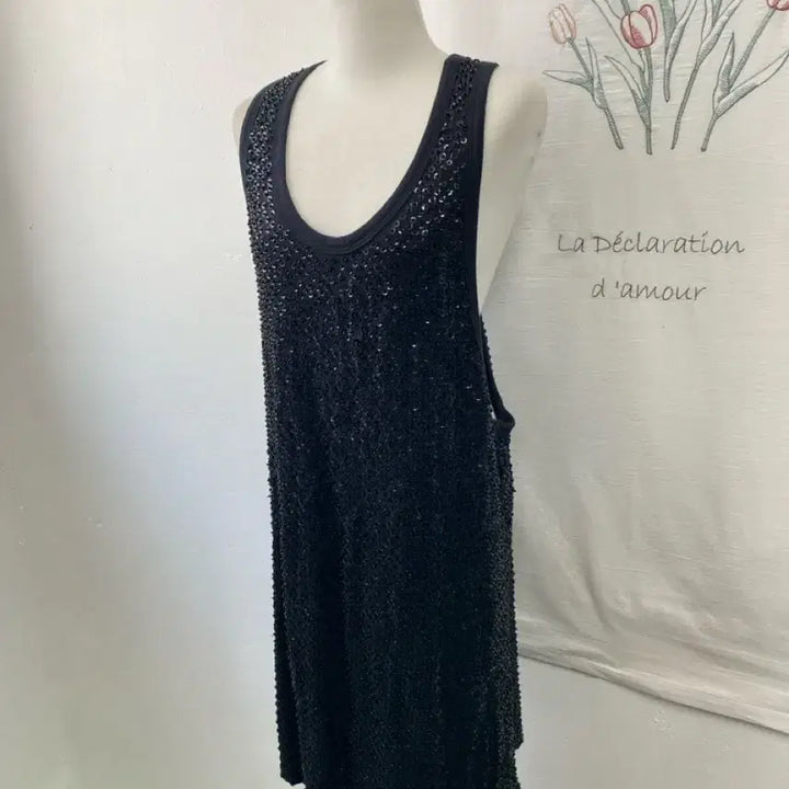 [BUNJANG] Religion Black Sequin Sleeveless Dress XS / 스포츠댄스복-릴리전 블랙 스팽글 민소매 원피스 XS 094