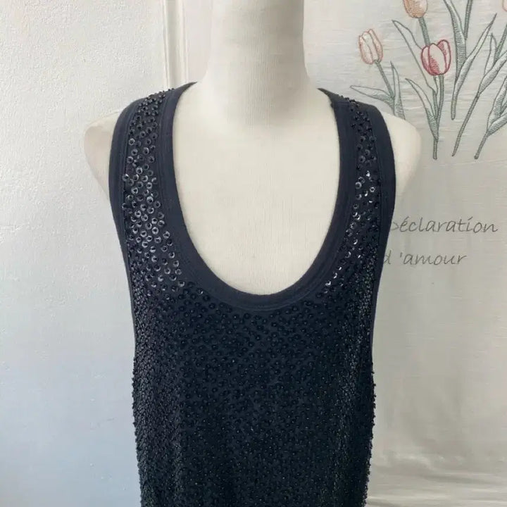 [BUNJANG] Religion Black Sequin Sleeveless Dress XS / 스포츠댄스복-릴리전 블랙 스팽글 민소매 원피스 XS 094