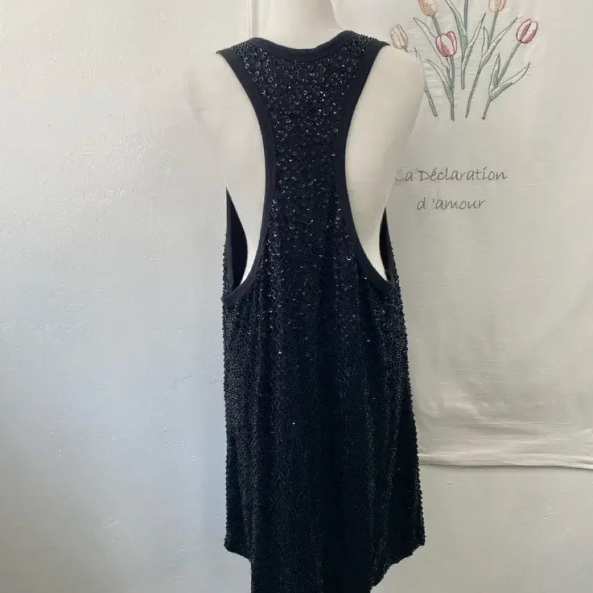 [BUNJANG] Religion Black Sequin Sleeveless Dress XS / 스포츠댄스복-릴리전 블랙 스팽글 민소매 원피스 XS 094