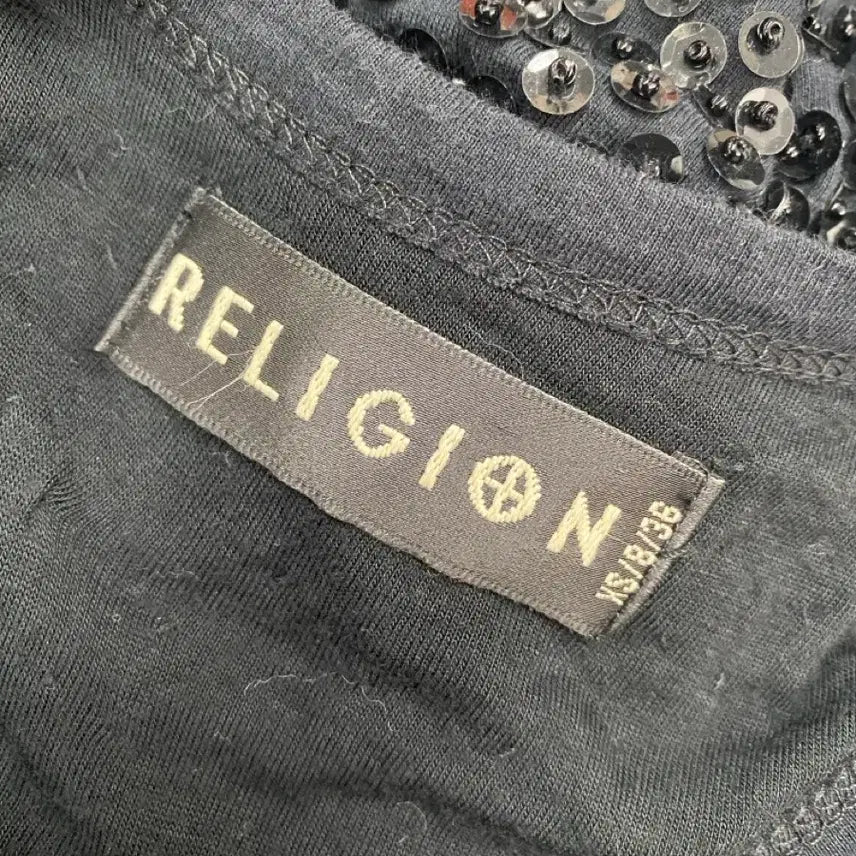[BUNJANG] Religion Black Sequin Sleeveless Dress XS / 스포츠댄스복-릴리전 블랙 스팽글 민소매 원피스 XS 094