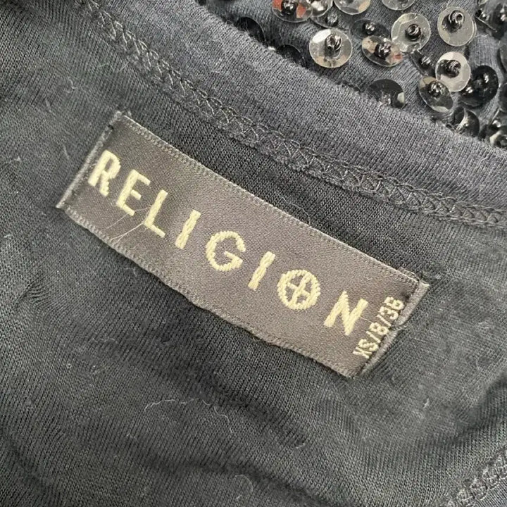 [BUNJANG] Religion Black Sequin Sleeveless Dress XS / 스포츠댄스복-릴리전 블랙 스팽글 민소매 원피스 XS 094