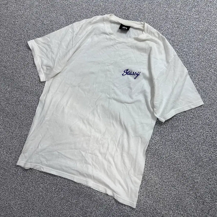 [BUNJANG] Stussy Embroidered Logo Short Sleeve T-shirt / 스투시(Stussy) 자수 로고 반팔 티셔츠