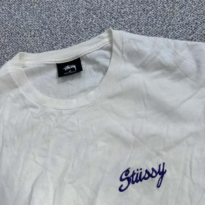 [BUNJANG] Stussy Embroidered Logo Short Sleeve T-shirt / 스투시(Stussy) 자수 로고 반팔 티셔츠
