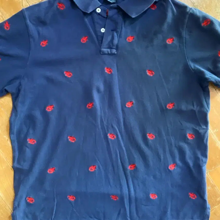 [BUNJANG] Polo Ralph Lauren Lobster Pattern Custom Fit Shirt / 폴로 랄프로렌 네이비 랍스터 패턴 커스텀핏 L (105)