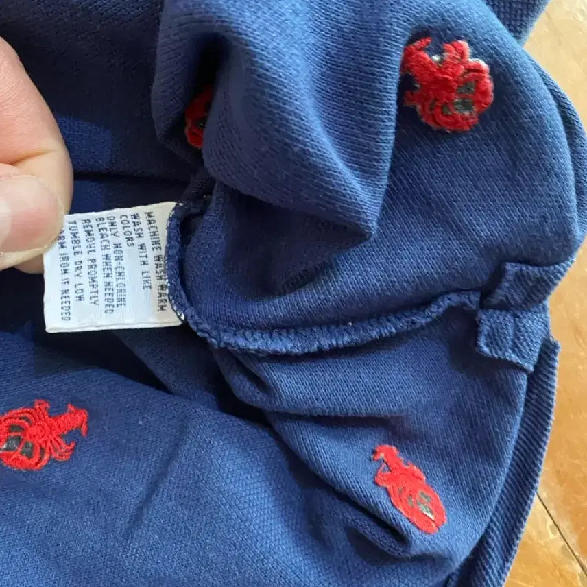[BUNJANG] Polo Ralph Lauren Lobster Pattern Custom Fit Shirt / 폴로 랄프로렌 네이비 랍스터 패턴 커스텀핏 L (105)