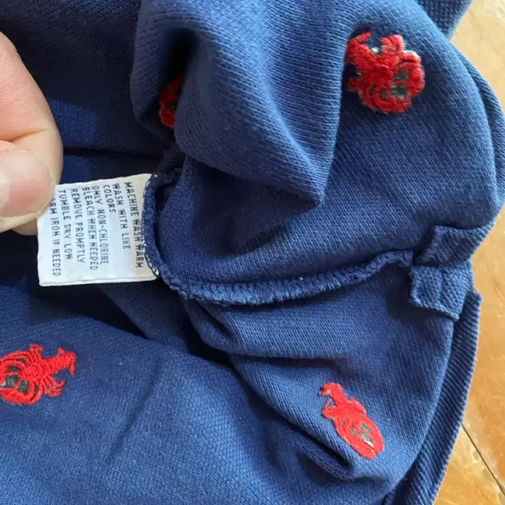 [BUNJANG] Polo Ralph Lauren Lobster Pattern Custom Fit Shirt / 폴로 랄프로렌 네이비 랍스터 패턴 커스텀핏 L (105)