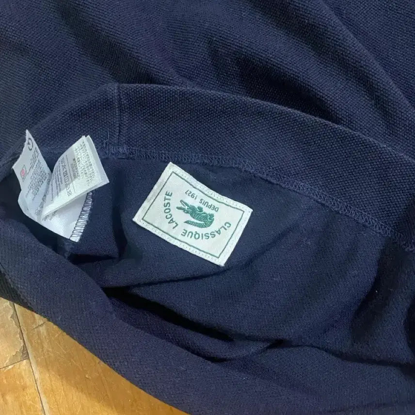 [BUNJANG] Lacoste Classic Dark Navy Heavy Collar Polo Shirt / 라코스테 클래식 다크 네이비 헤비 카라 피케 (us S 사이즈 국내100