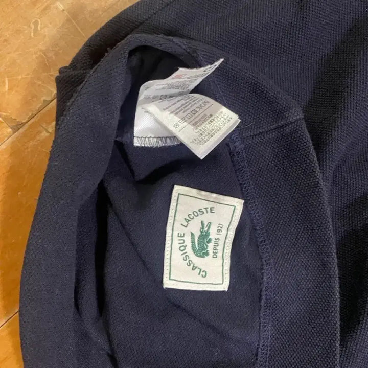 [BUNJANG] Lacoste Classic Dark Navy Heavy Collar Polo Shirt / 라코스테 클래식 다크 네이비 헤비 카라 피케 (us S 사이즈 국내100