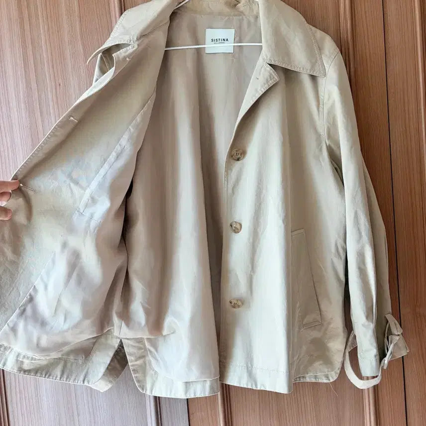 [BUNJANG] SISTINA Trench Coat Jacket Beige / 시스티나 봄 트렌치코트 트렌치자켓 SISTINA