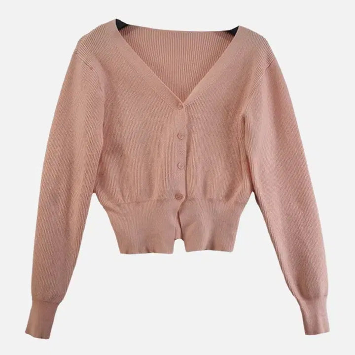 [BUNJANG] FREE Light Pink Cardigan / 여FREE 가디건 라이트 핑크 M6370