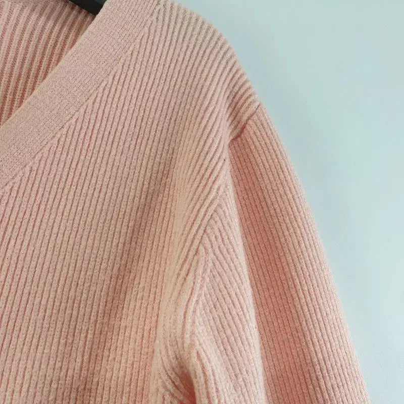 [BUNJANG] FREE Light Pink Cardigan / 여FREE 가디건 라이트 핑크 M6370
