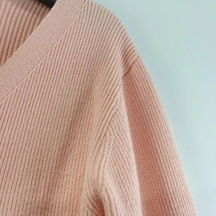[BUNJANG] FREE Light Pink Cardigan / 여FREE 가디건 라이트 핑크 M6370