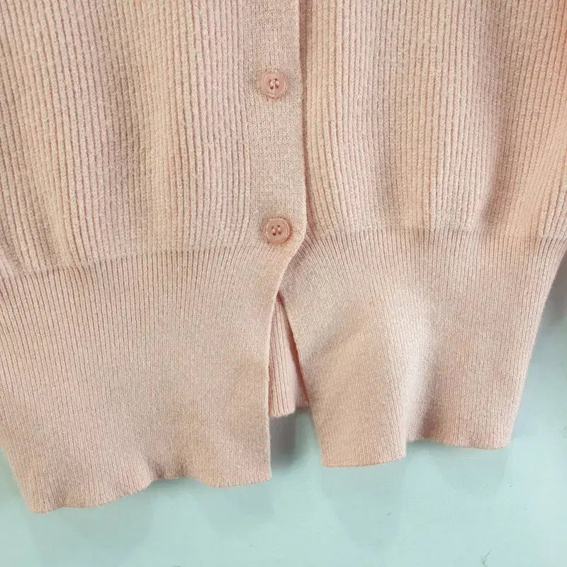 [BUNJANG] FREE Light Pink Cardigan / 여FREE 가디건 라이트 핑크 M6370