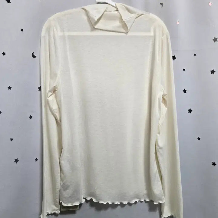 [BUNJANG] Select Shop Ivory Wave Detail Long Sleeve T-shirt / 셀렉샵 폴라넥 긴팔 티셔츠 물결 새상품 100