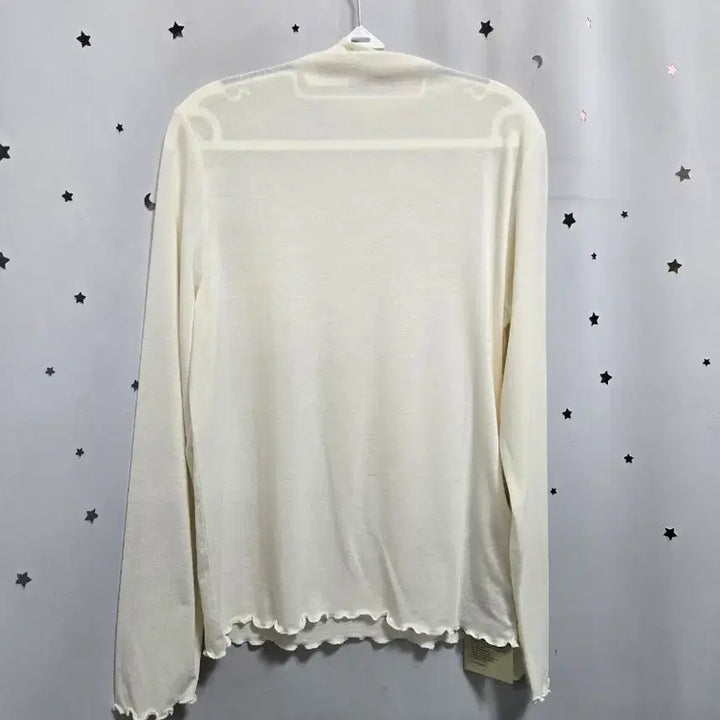 [BUNJANG] Select Shop Ivory Wave Detail Long Sleeve T-shirt / 셀렉샵 폴라넥 긴팔 티셔츠 물결 새상품 100