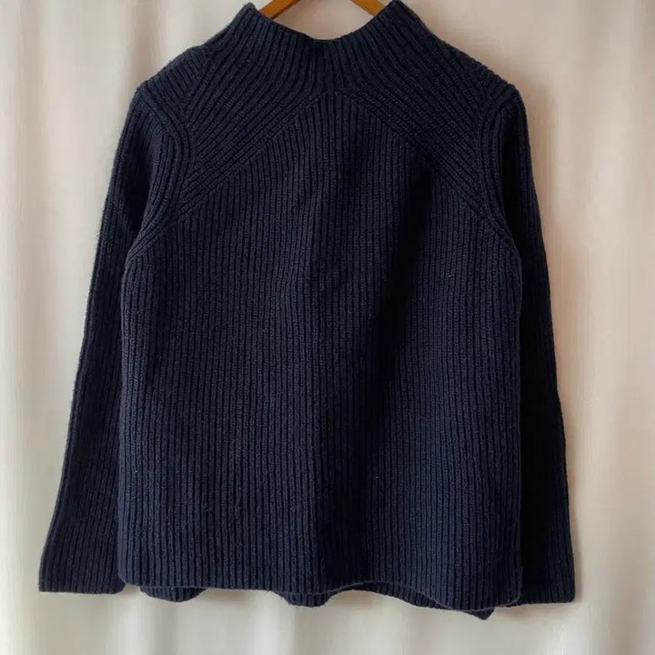 [BUNJANG] Wool Blend Deep Navy Pullover Sweater / 여성 풀오버스웨터/울혼방 55~66