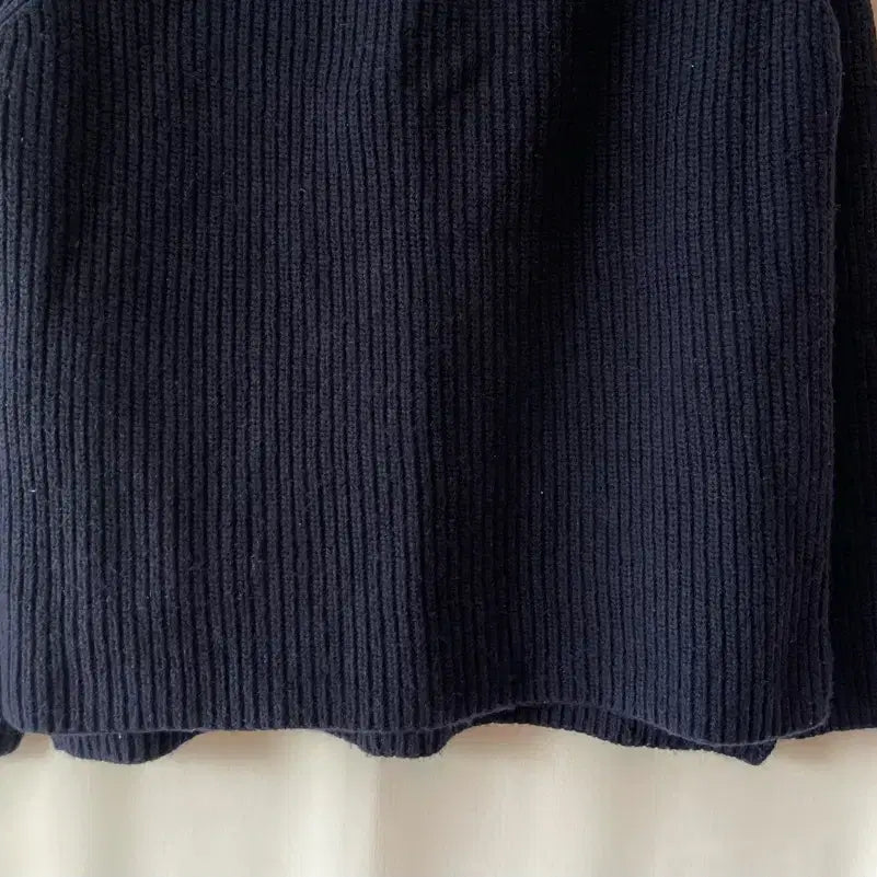 [BUNJANG] Wool Blend Deep Navy Pullover Sweater / 여성 풀오버스웨터/울혼방 55~66