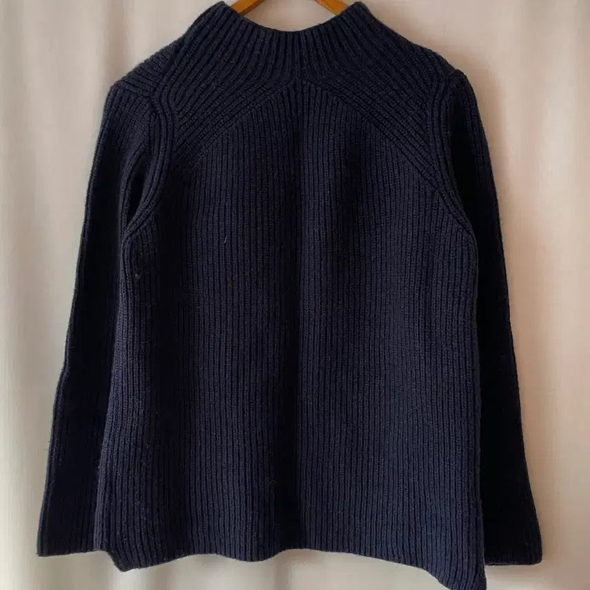 [BUNJANG] Wool Blend Deep Navy Pullover Sweater / 여성 풀오버스웨터/울혼방 55~66