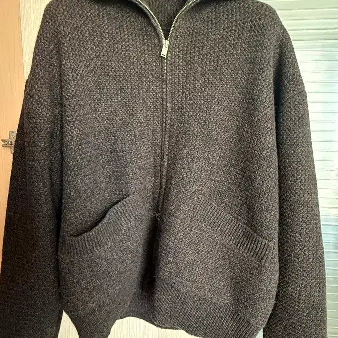 [BUNJANG] eql Essential Heavyweight Knit Zip-up Jumper / eql 에센셜 헤비웨이트 니트집업 점퍼