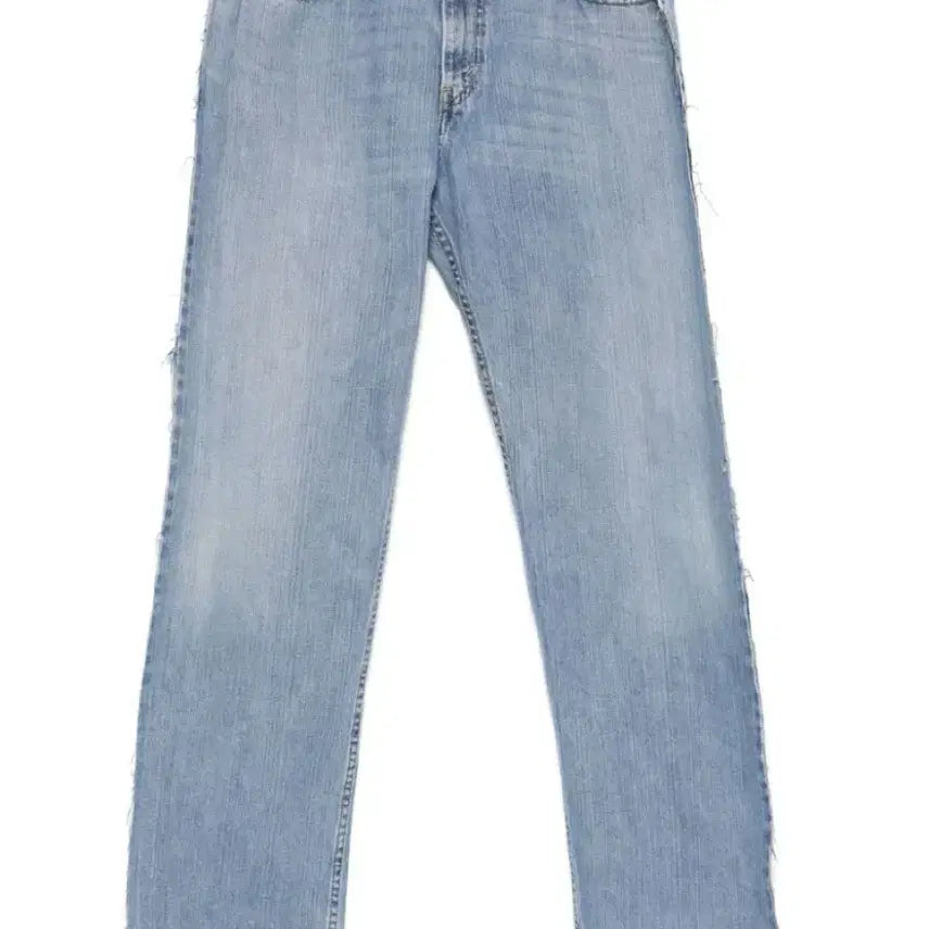 [BUNJANG] Prototype Outline Raw Cut Denim Jeans / 프로토타입 아웃라인 로우 컷 데님