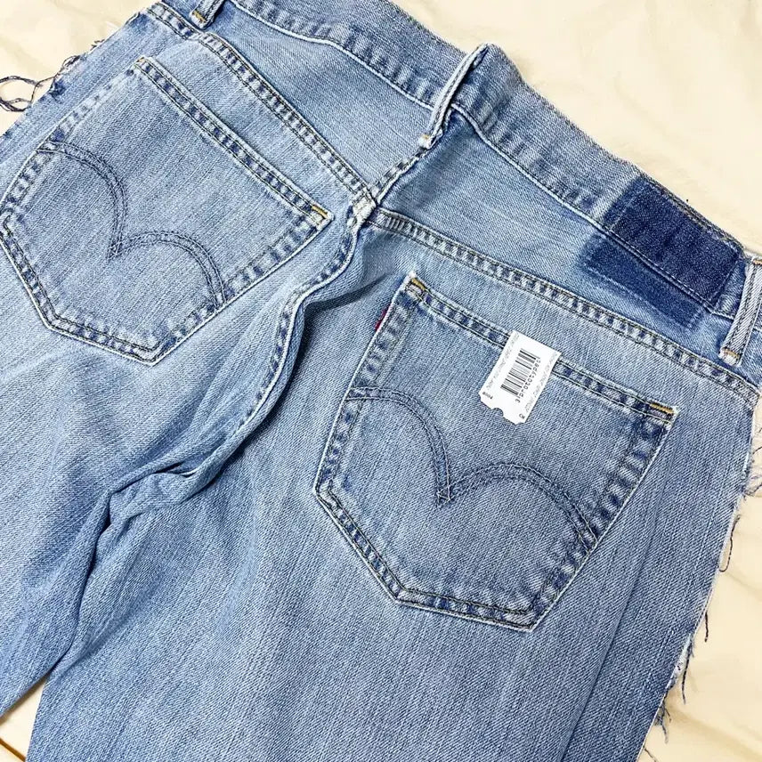 [BUNJANG] Prototype Outline Raw Cut Denim Jeans / 프로토타입 아웃라인 로우 컷 데님