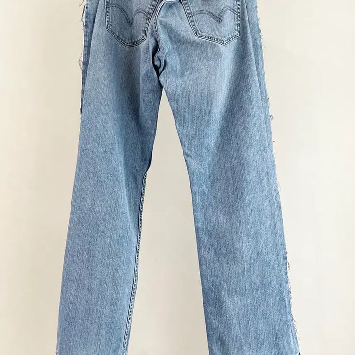 [BUNJANG] Prototype Outline Raw Cut Denim Jeans / 프로토타입 아웃라인 로우 컷 데님