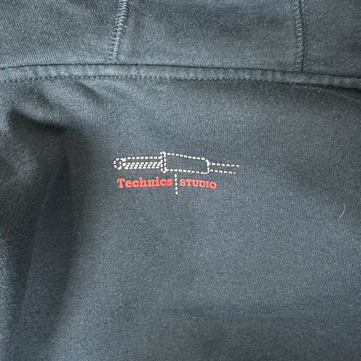 [BUNJANG] Technics DJ Turntable Navy Hooded T-Shirt / 테크닉스 DJ 턴테이블 후드티 티셔츠 정품 네이비