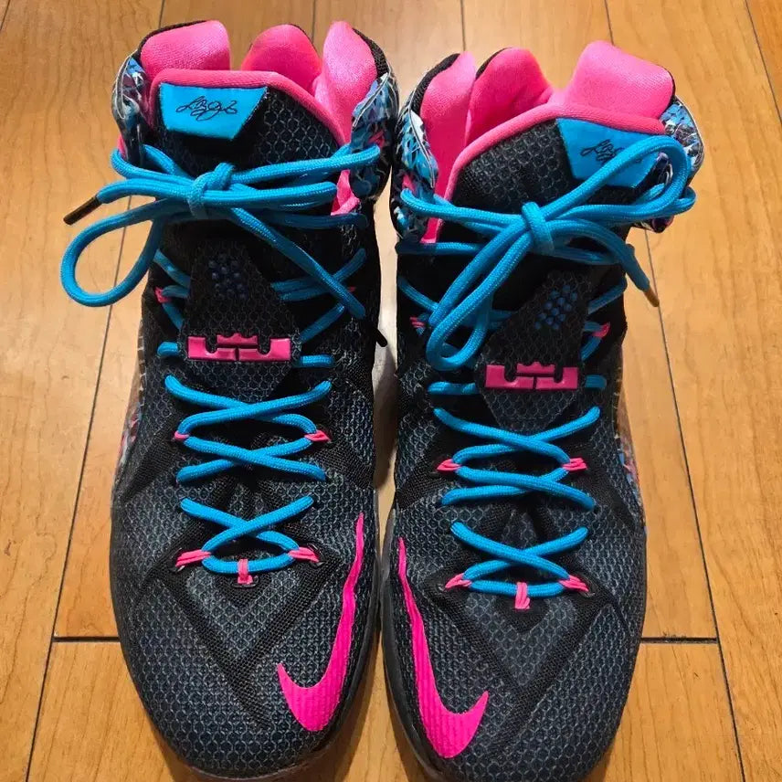 [BUNJANG] Nike LeBron Basketball Shoes Black/Pink / 나이키 르브론 농구화 블랙/핑크