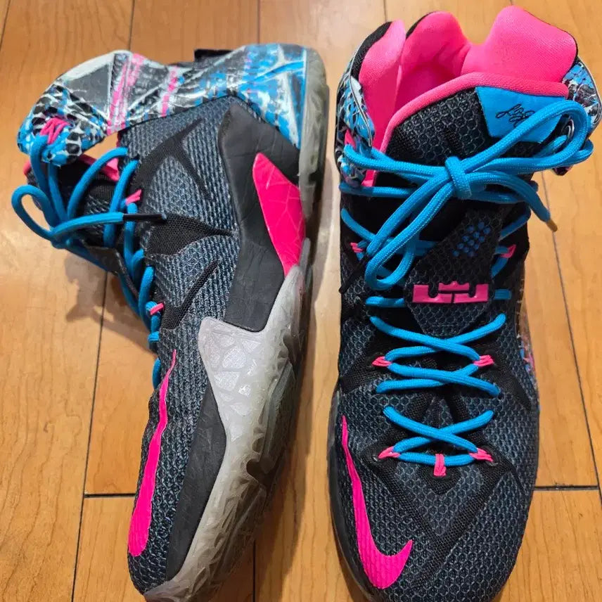 [BUNJANG] Nike LeBron Basketball Shoes Black/Pink / 나이키 르브론 농구화 블랙/핑크
