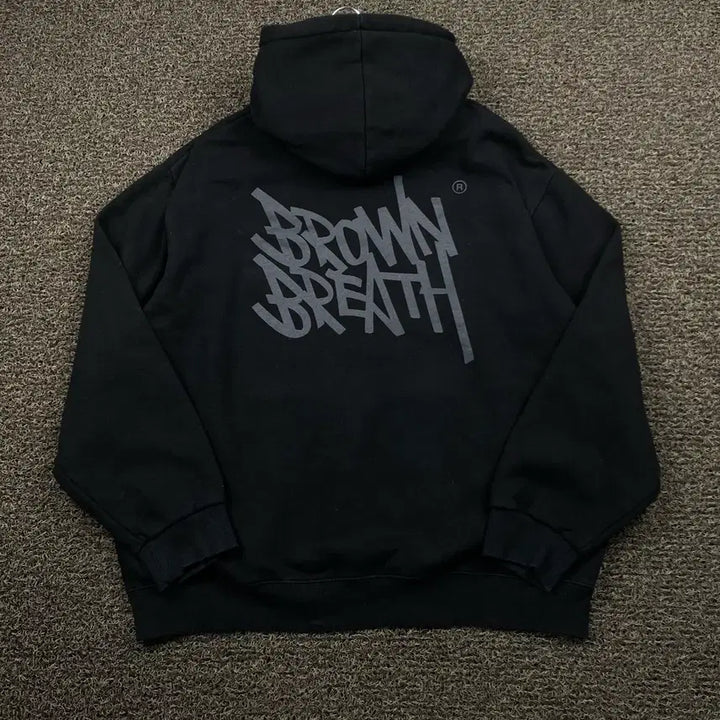[SOLD OUT] 브라운브레스 빅로고 블랙 후드티