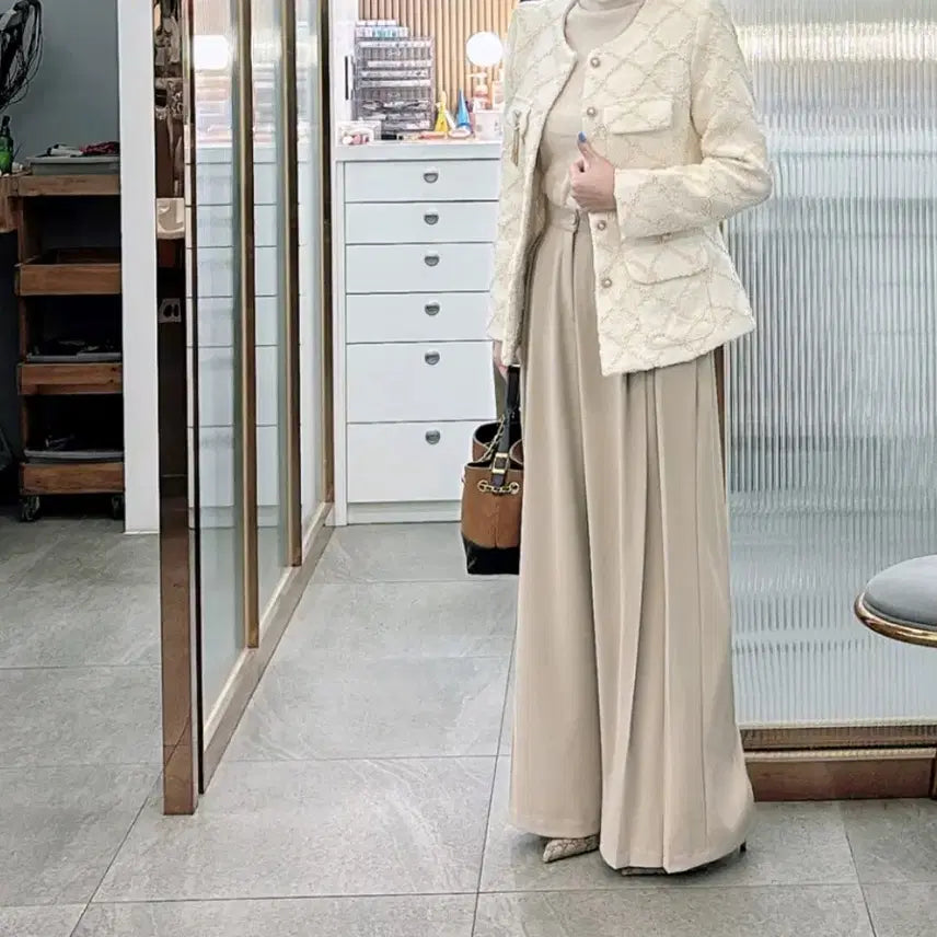 [BUNJANG] Ivory Tweed Jacket / 아이보리 트위드 자켓